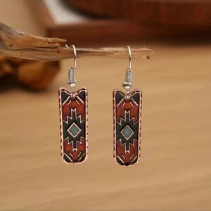 Aztec Print Earrings